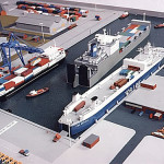 Container Crane for Ro-Ro Ferry Terminal 1:500 Scale