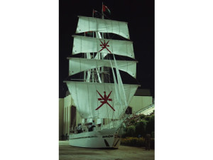 Shabab Oman barquentine. Built for the Sultan Of Oman's Navy. Half Scale